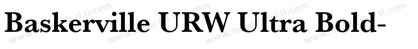 Baskerville URW Ultra Bold字体转换